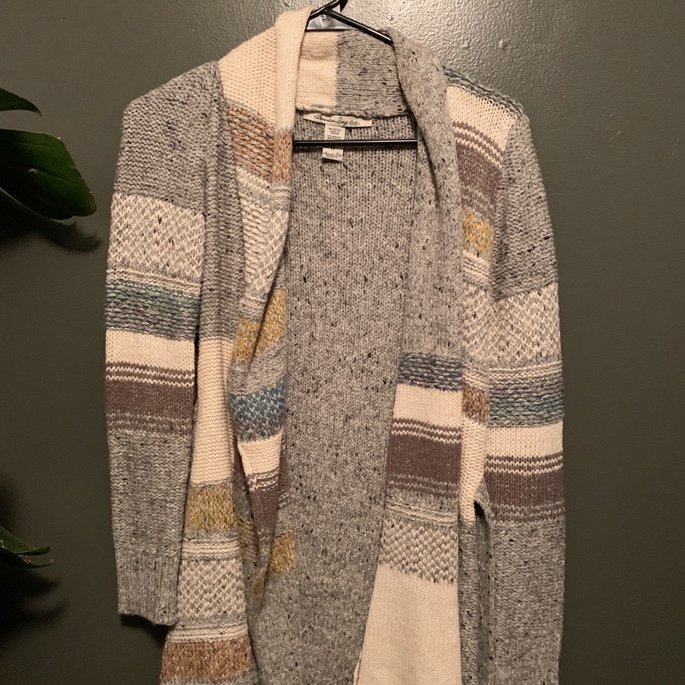 Color block heavy cardigan